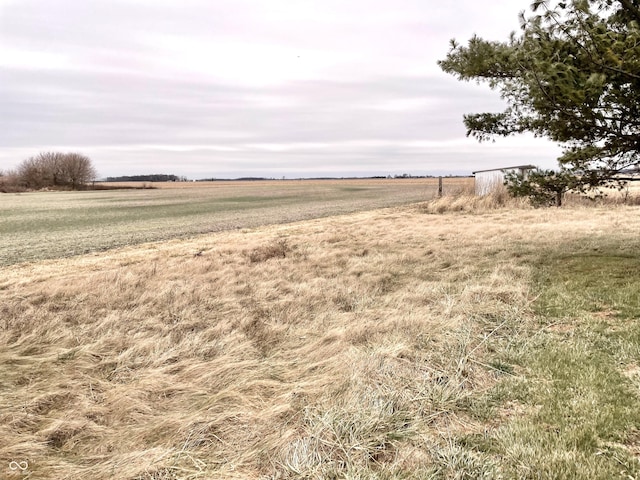 view of yard with a rural view