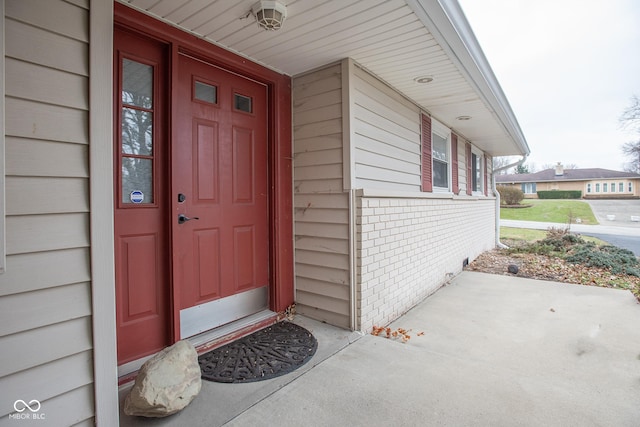 view of doorway to property