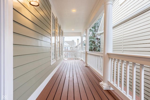 view of wooden terrace