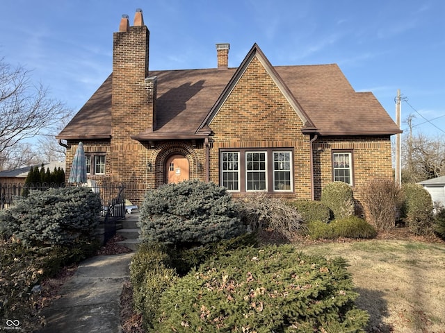 view of tudor home