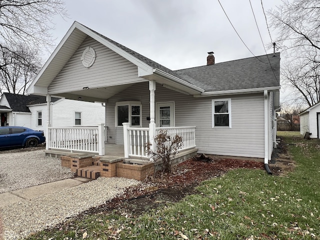 view of front of property with a porch