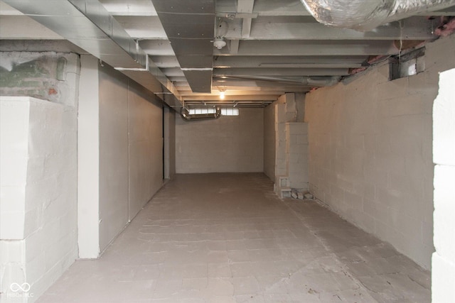 view of basement