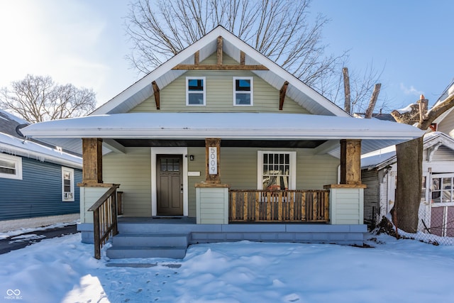 bungalow featuring a porch