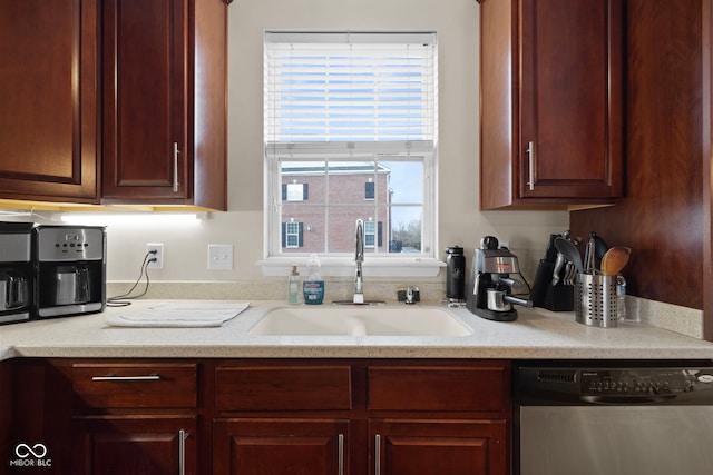 kitchen with dishwasher and sink