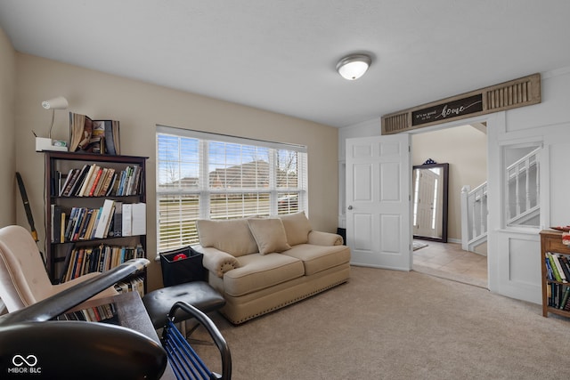 view of carpeted living room