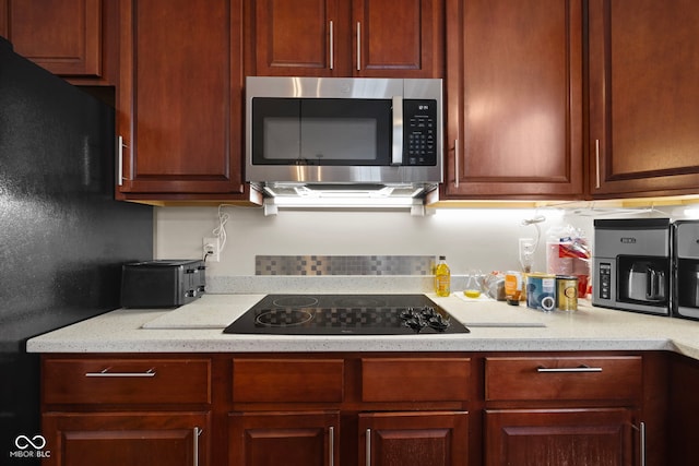 kitchen with black appliances