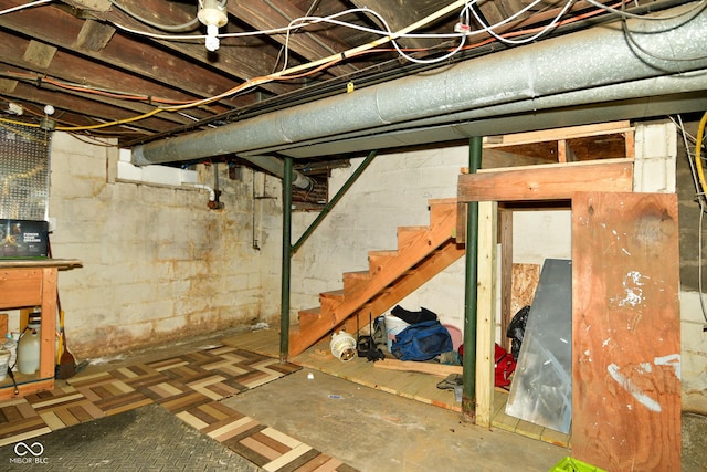 view of basement