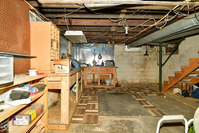 view of basement