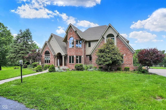 3592 W Smokey Row Rd, Bargersville, IN 46106 - traditional-style house with brick siding, a front lawn, and a shingled roof
