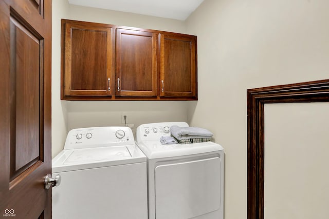 3592 W Smokey Row Rd, Bargersville, IN 46106 - washroom with independent washer and dryer and cabinet space