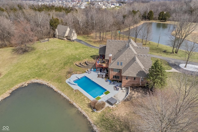 3592 W Smokey Row Rd, Bargersville, IN 46106 - aerial view of property and surrounding area featuring a nearby body of water and a pool