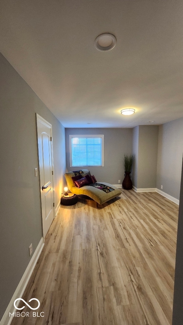 interior space with light wood-type flooring