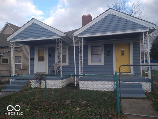 bungalow-style house with covered porch