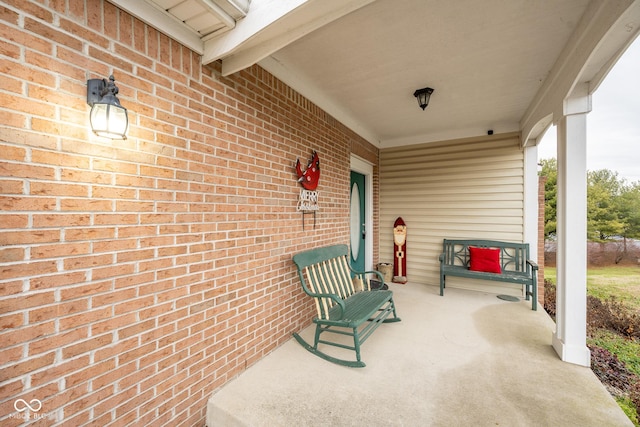 view of patio / terrace with a porch