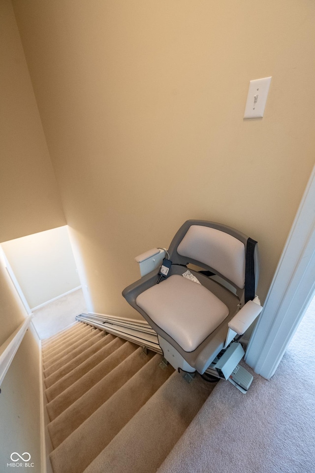 interior space featuring carpet floors