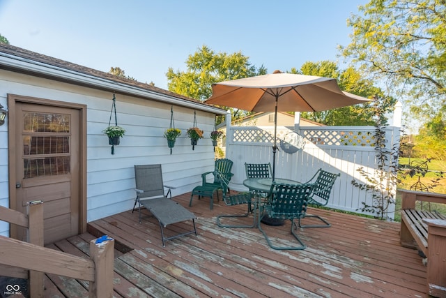 view of wooden deck