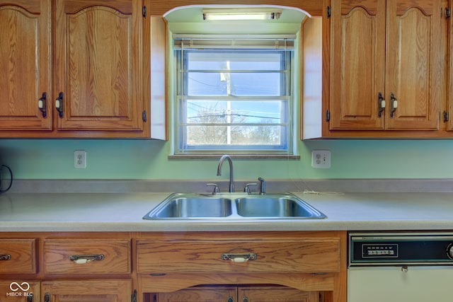 kitchen with dishwashing machine and sink