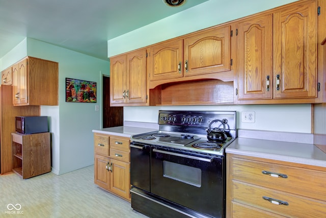 kitchen featuring black appliances