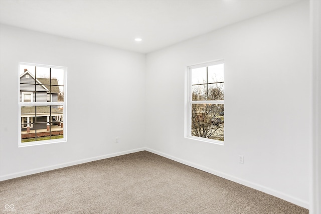 view of carpeted empty room