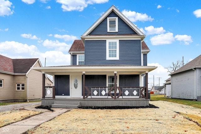 view of front of home featuring a porch