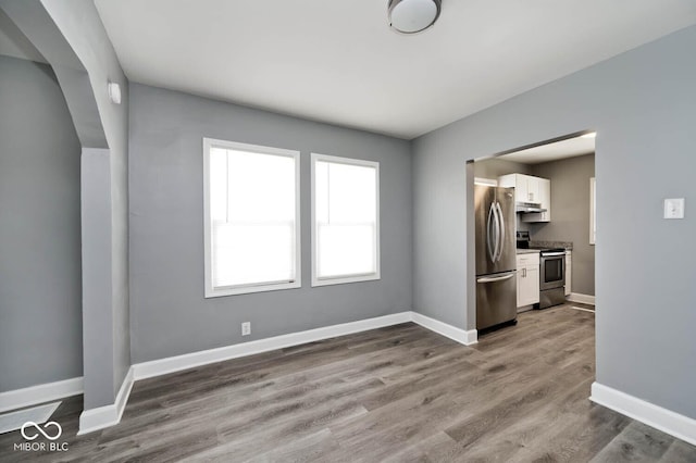 interior space featuring light hardwood / wood-style floors