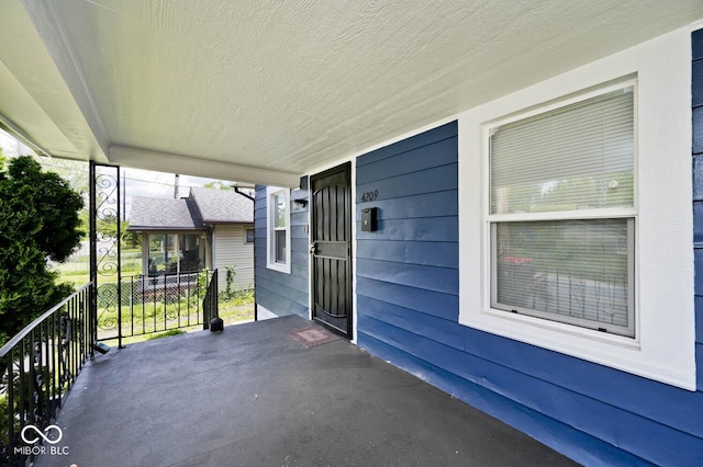 view of patio with covered porch