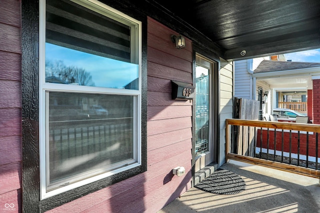 exterior space featuring covered porch