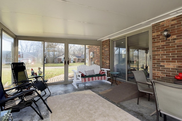 sunroom with a wealth of natural light