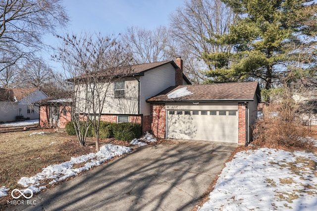 tri-level home featuring a garage