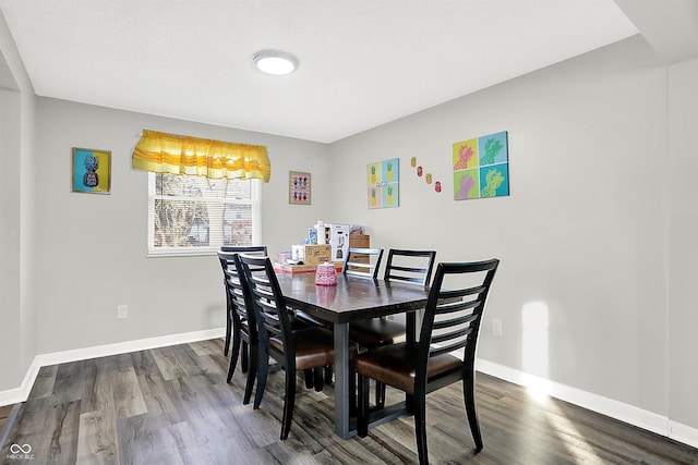 dining room with wood-type flooring