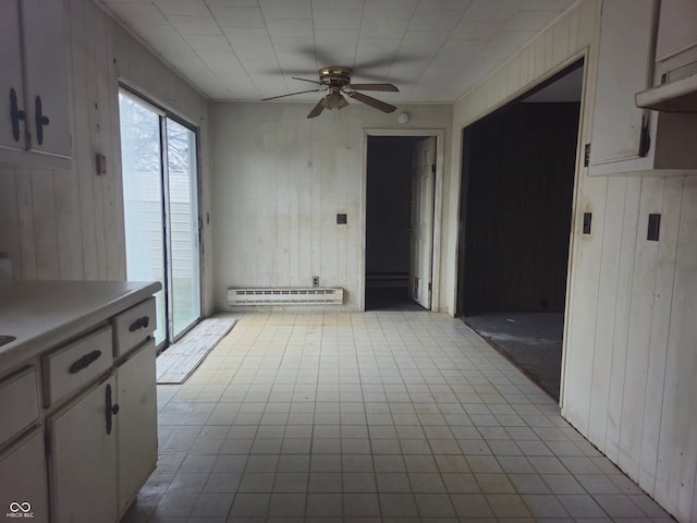 7071 S Charles Pl, Terre Haute, IN 47802 - interior space featuring baseboard heating and ceiling fan