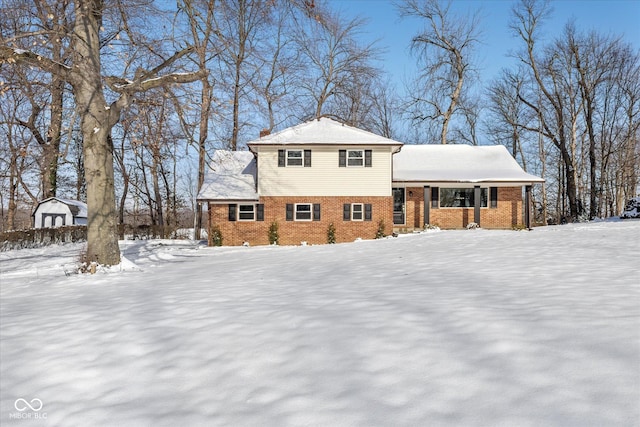 view of split level home