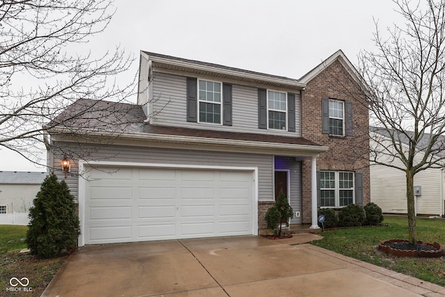 view of front of house featuring a garage