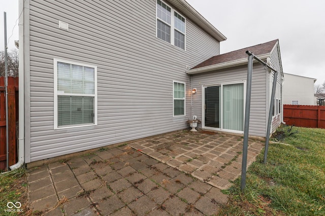 rear view of property with a patio