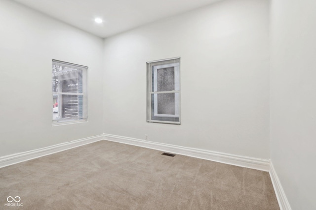 view of carpeted empty room