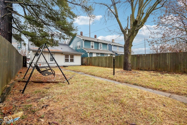 view of yard featuring a playground