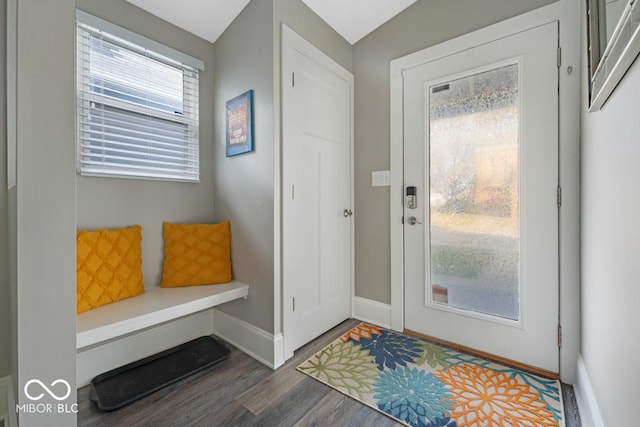 interior space featuring dark wood-type flooring