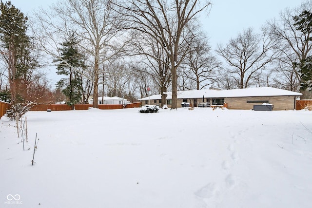 view of snowy yard