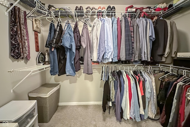 view of walk in closet