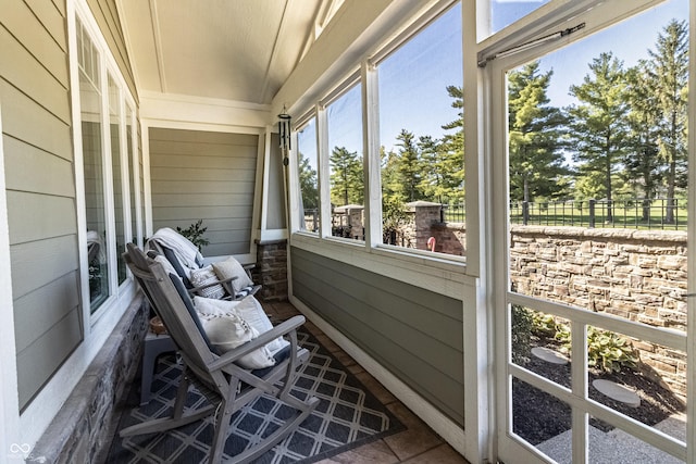 view of sunroom / solarium