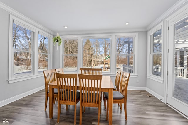 view of sunroom