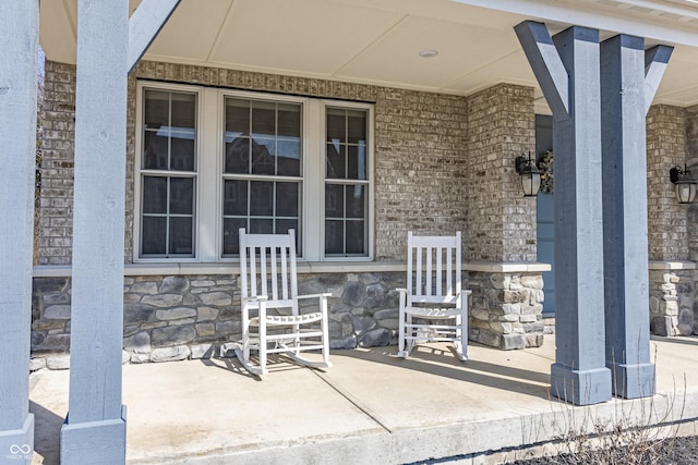 view of patio with covered porch