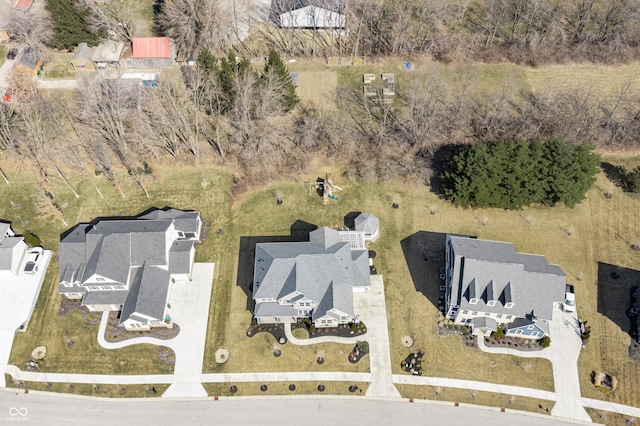 bird's eye view with a residential view