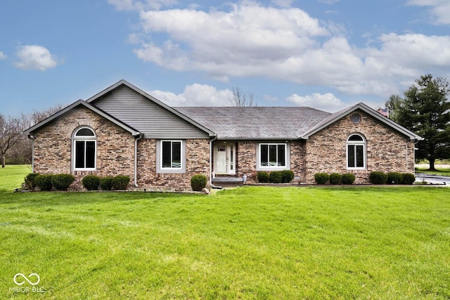 ranch-style house with a front yard