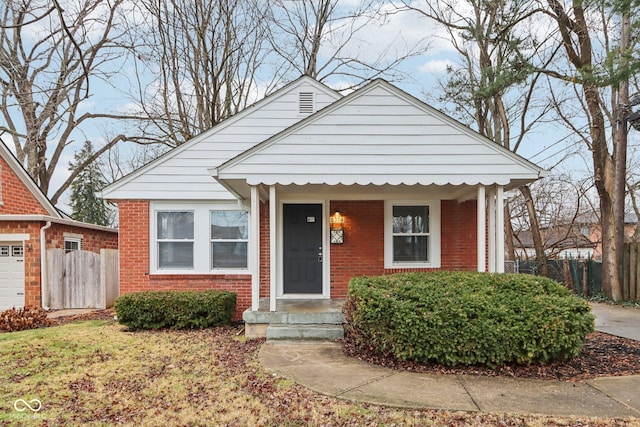 view of bungalow-style home