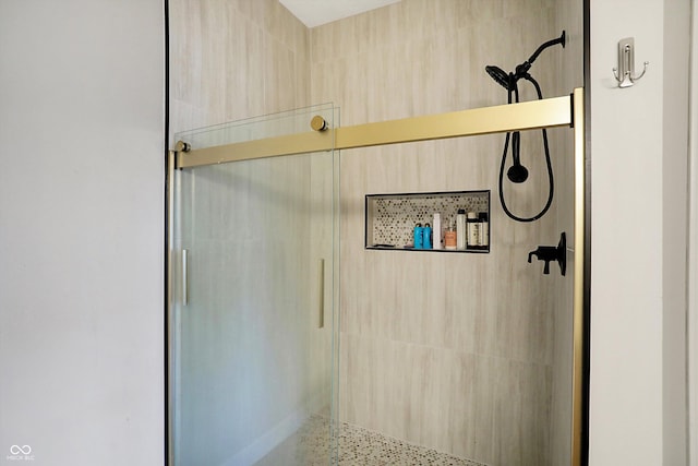 bathroom with walk in shower