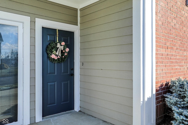 view of doorway to property