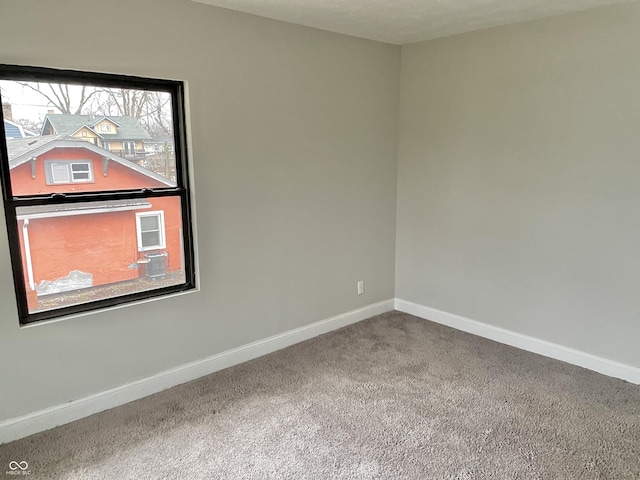 unfurnished room with carpet flooring