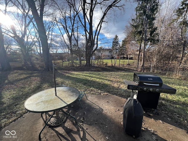 view of yard featuring a patio