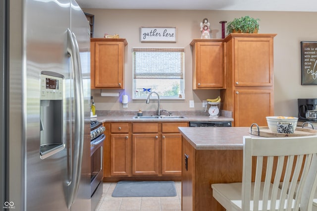 kitchen featuring stainless steel appliances and sink